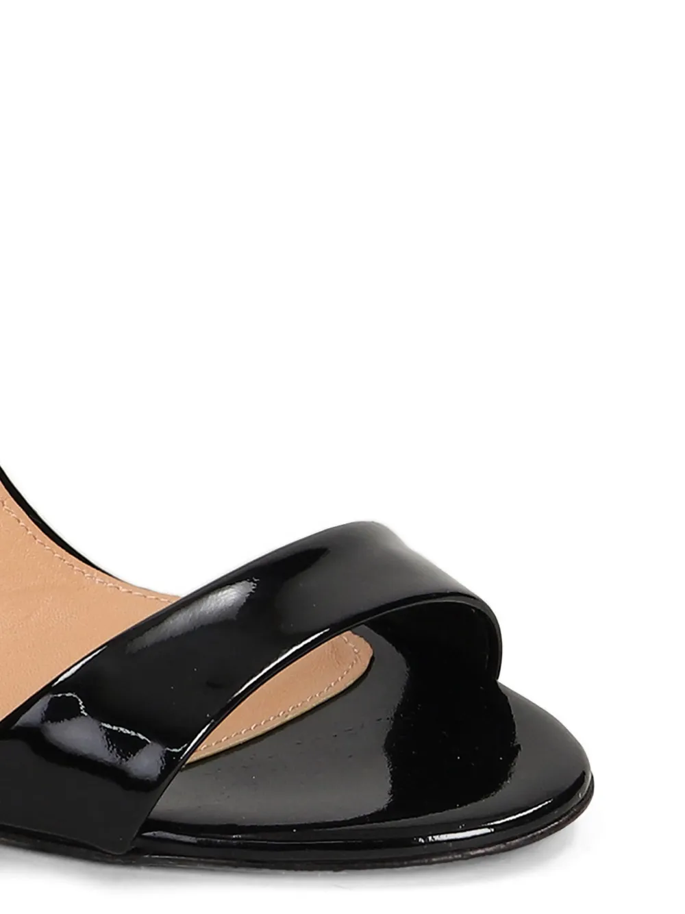 The Seller patent-leather ankle-strap sandals Zwart