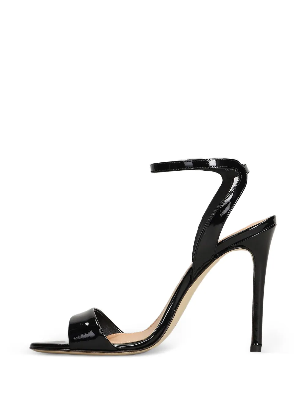 The Seller patent-leather ankle-strap sandals Zwart