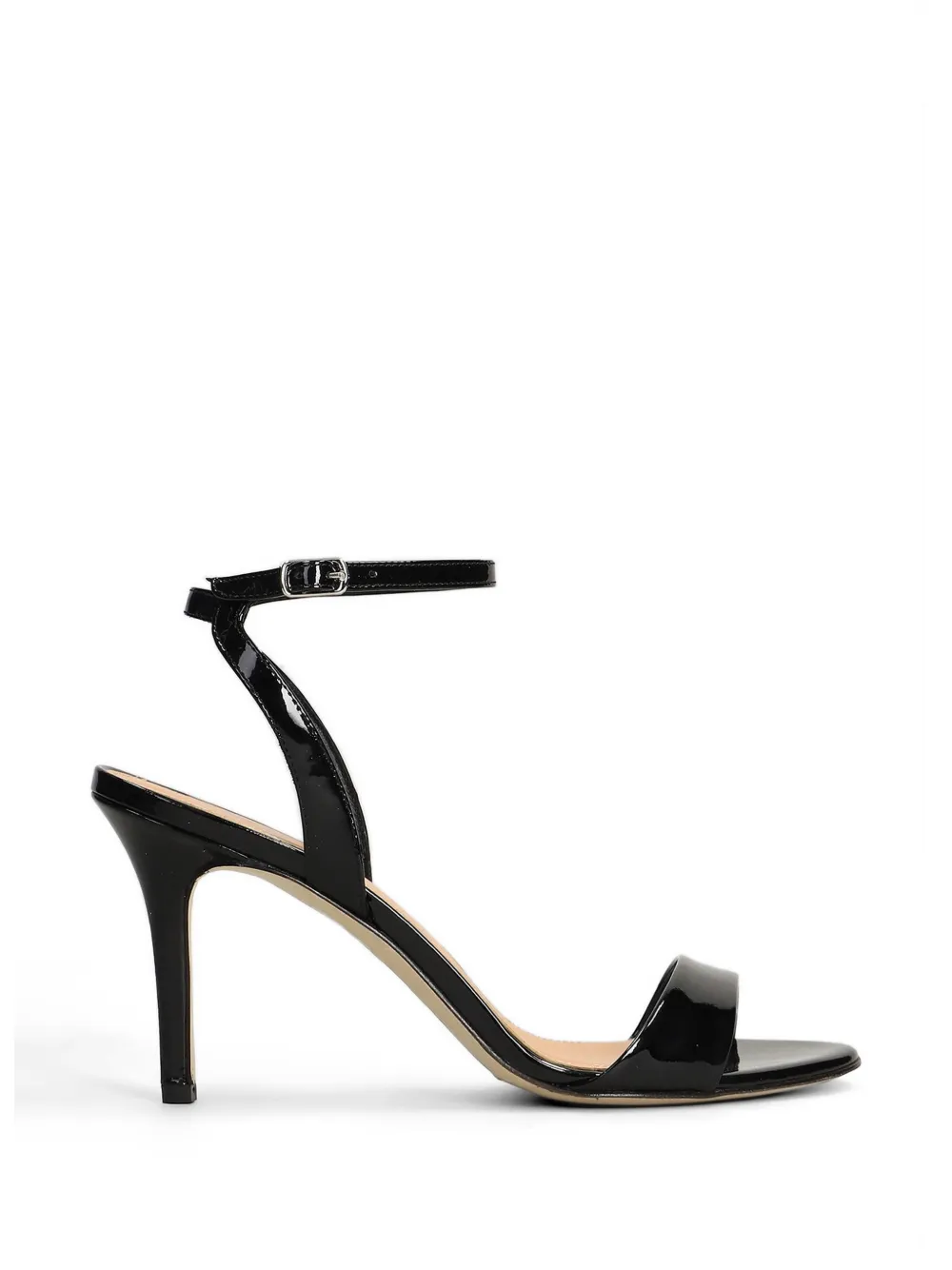 The Seller patent-finish ankle-strap sandals Zwart