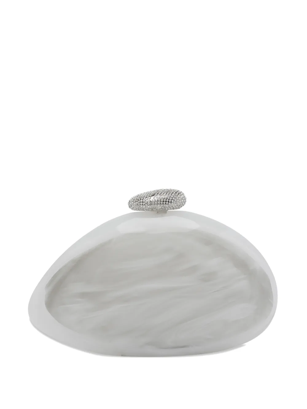 Benedetta Bruzziches Artemisia marble-effect clutch bag - Bianco