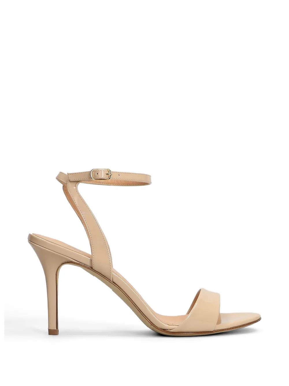 The Seller patent-leather ankle-strap sandals - Toni neutri