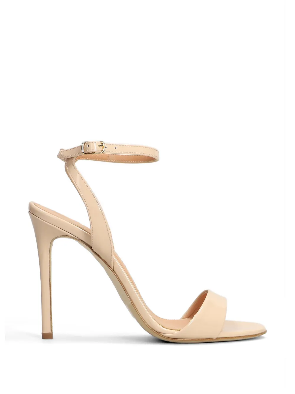 The Seller patent-leather ankle-strap sandals Beige