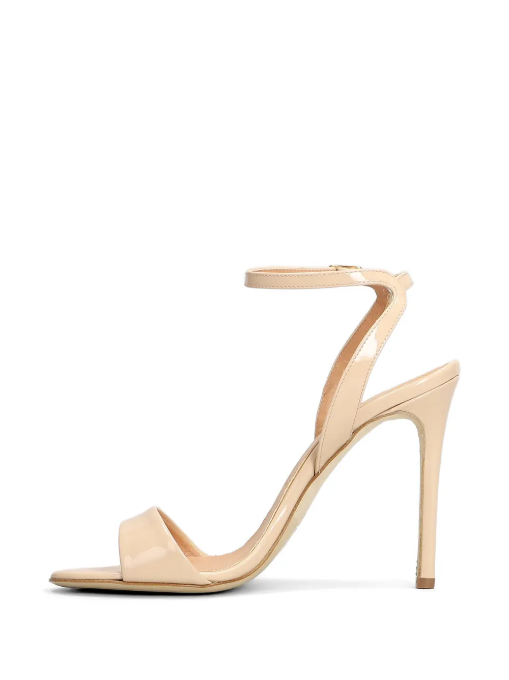 The Seller patent-leather ankle-strap sandals Beige