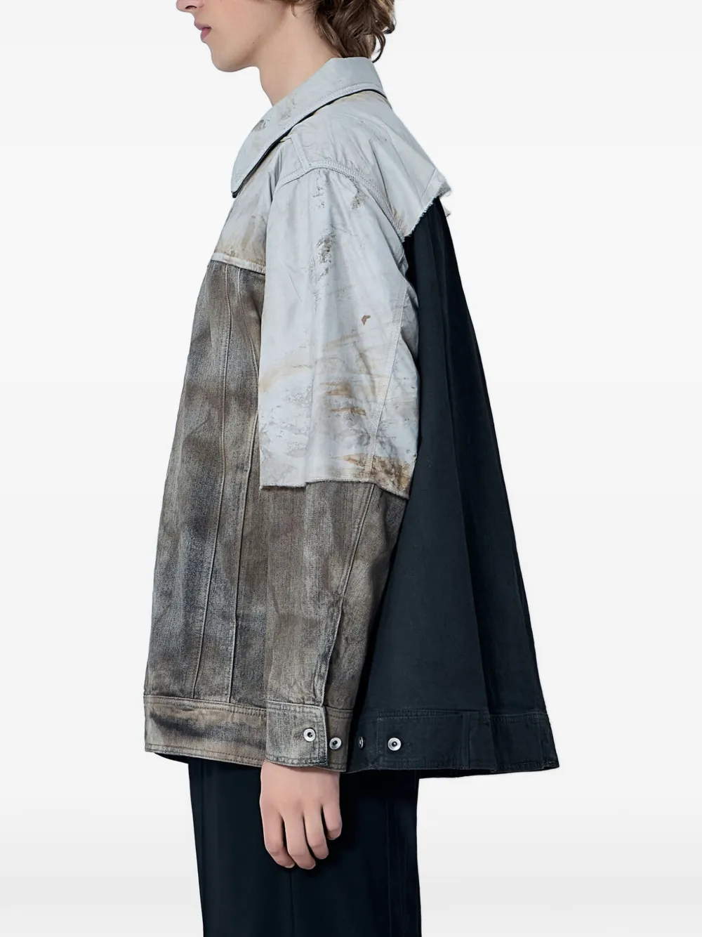 Rick Owens DRKSHDW Shirtjack met lange mouwen en knopen Zwart