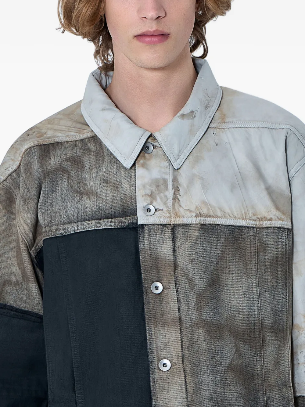 Rick Owens DRKSHDW Shirtjack met lange mouwen en knopen Zwart