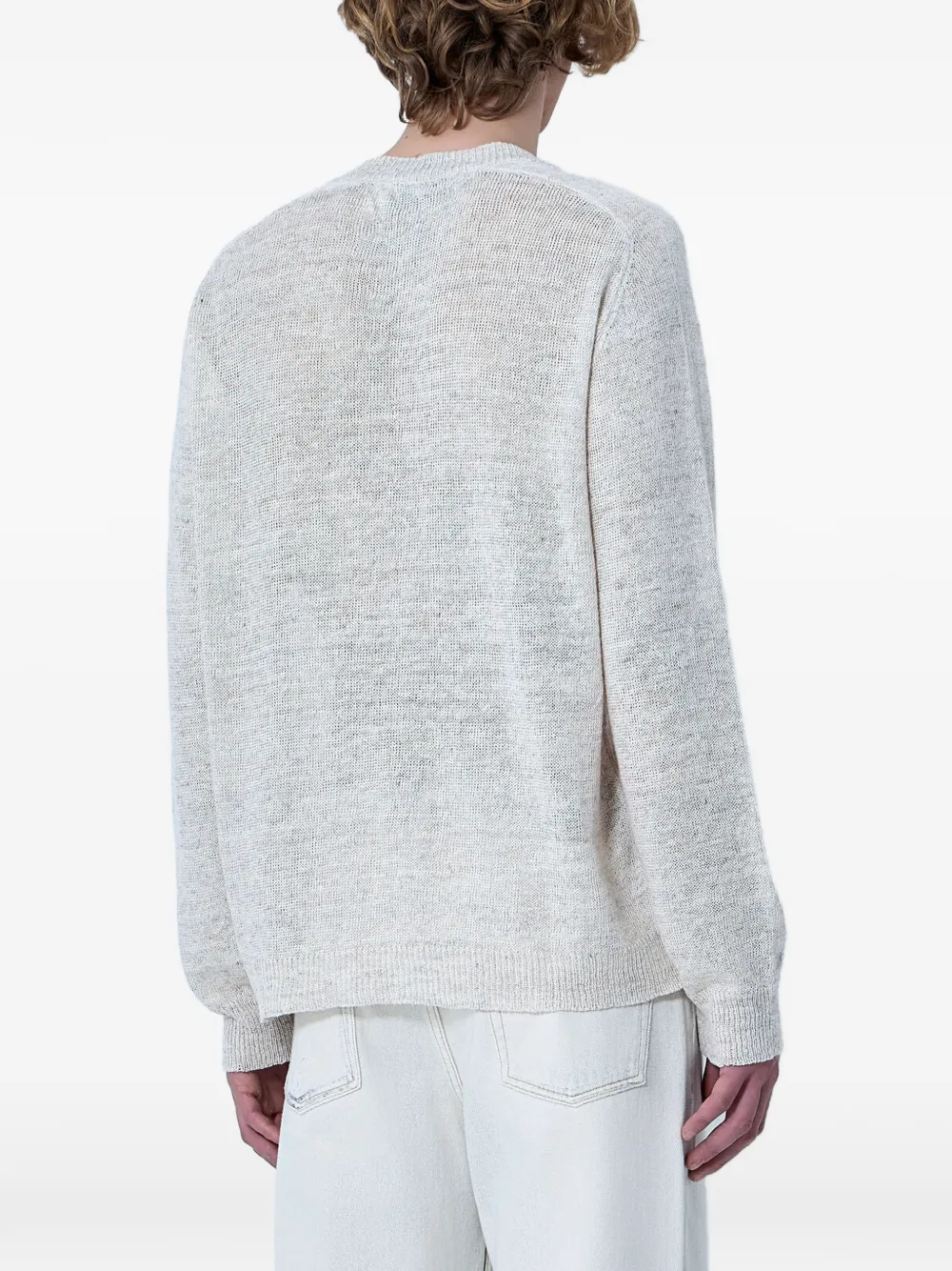OUR LEGACY Trui met V-hals en lange mouwen Beige