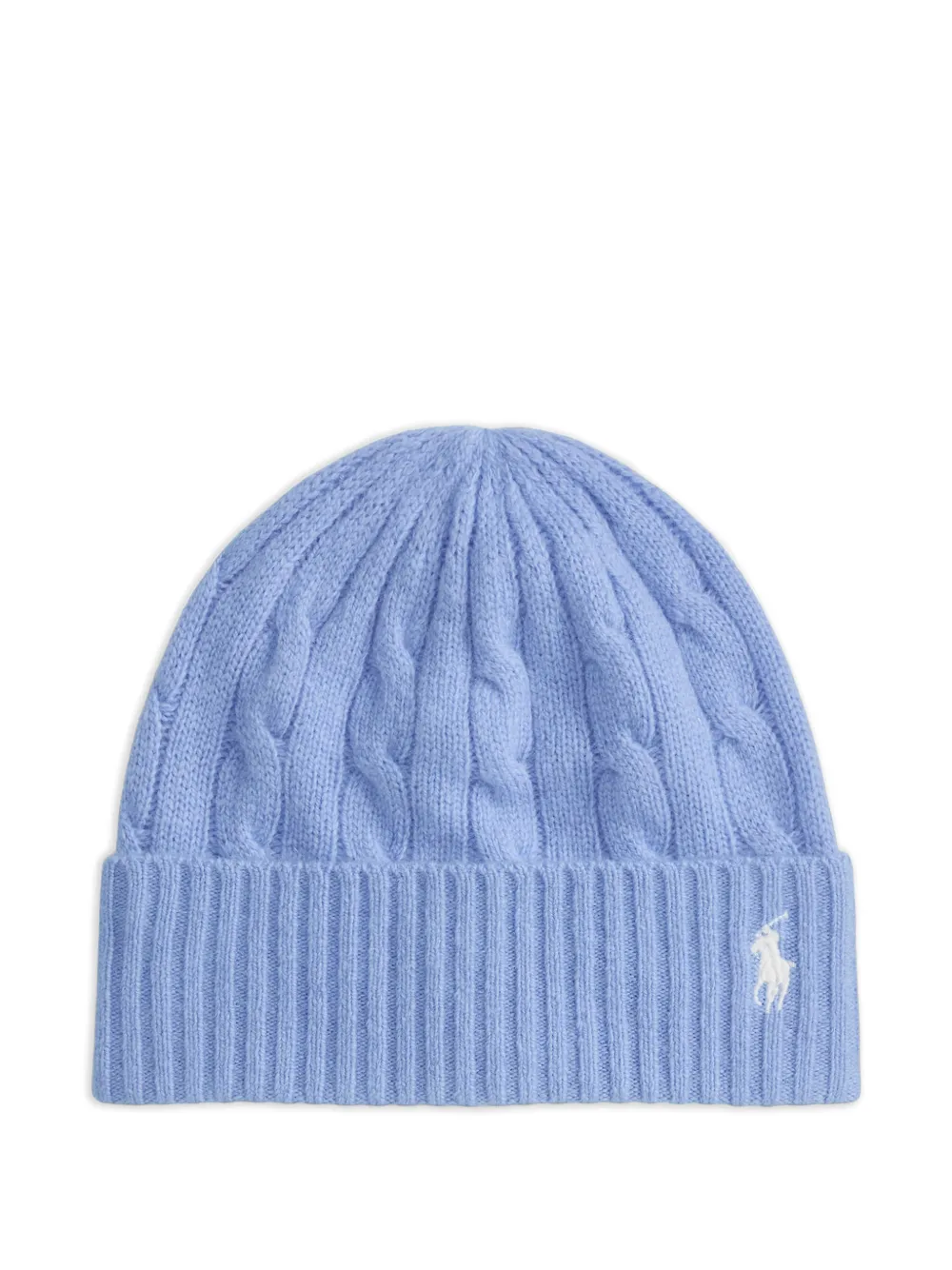 Polo Ralph Lauren Beanie mit Zopfmuster - Blau