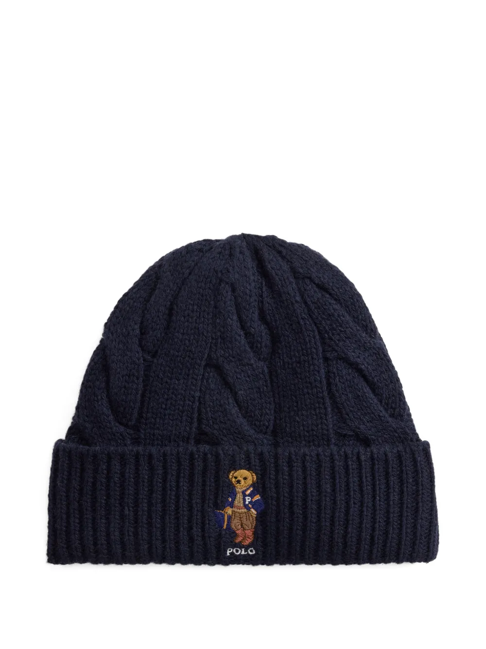 Polo Ralph Lauren Polo Bear cable-knit beanie hat - Blu