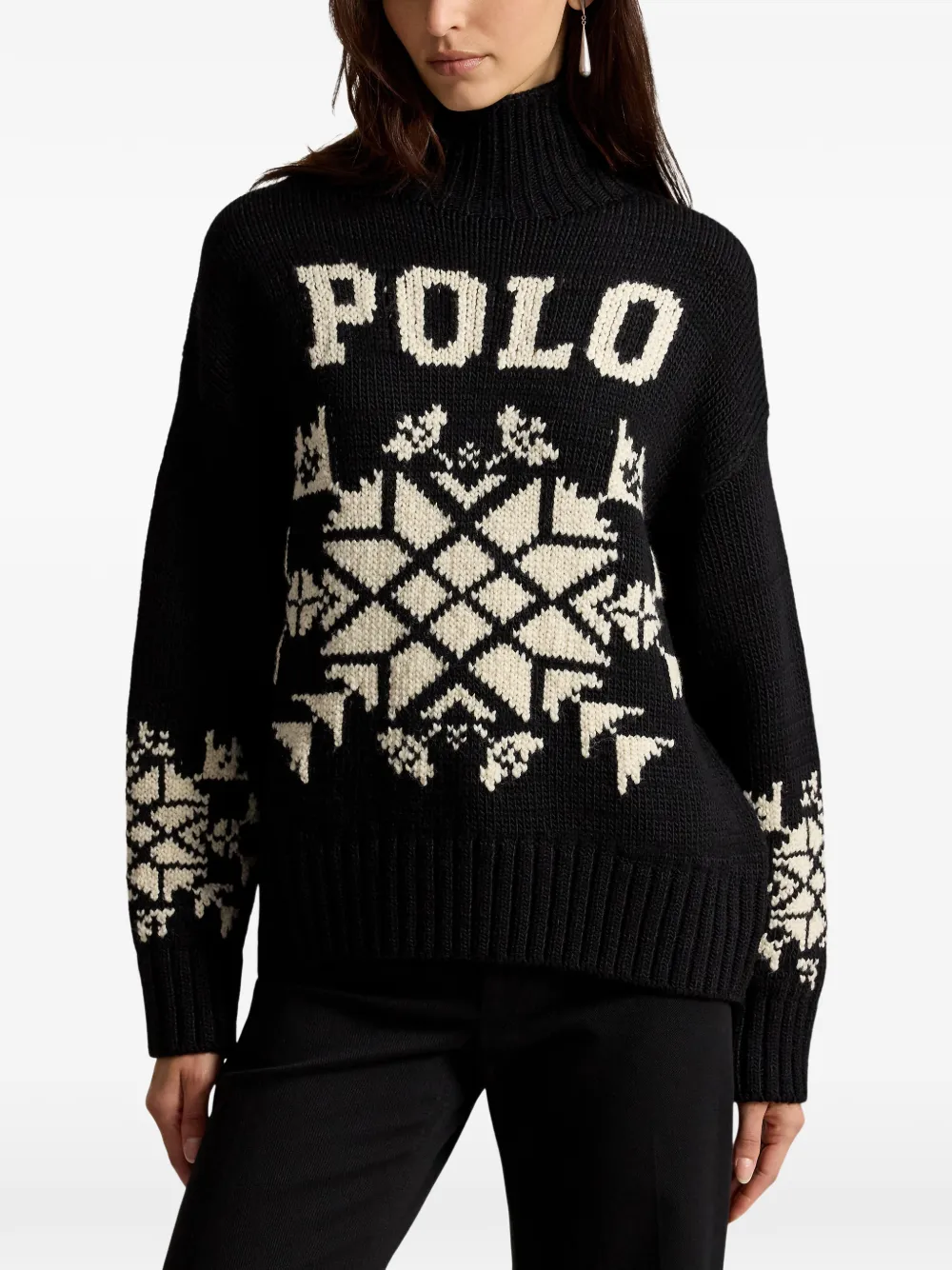 Polo Ralph Lauren Wollen coltrui Zwart