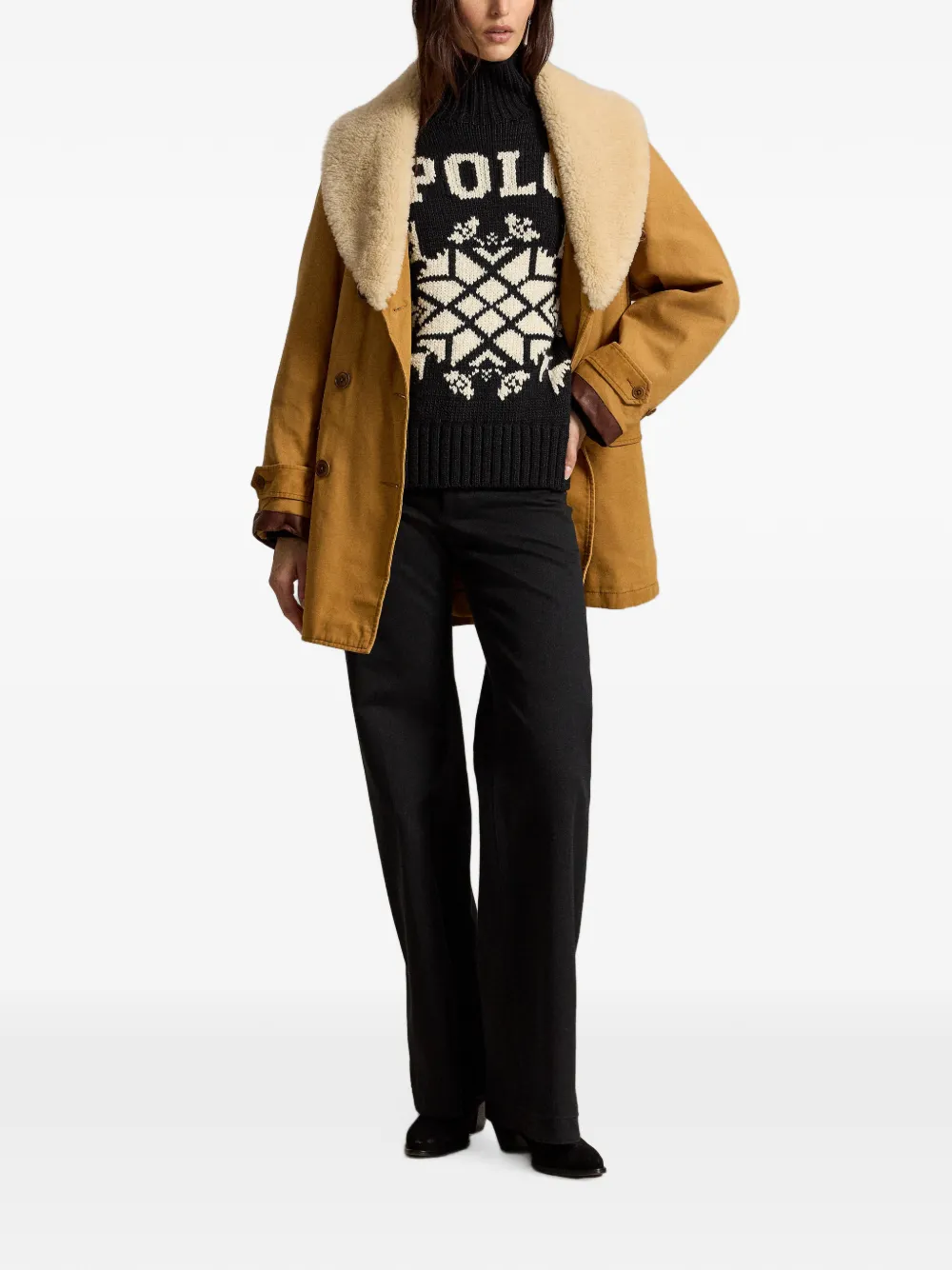Polo Ralph Lauren Wollen coltrui Zwart