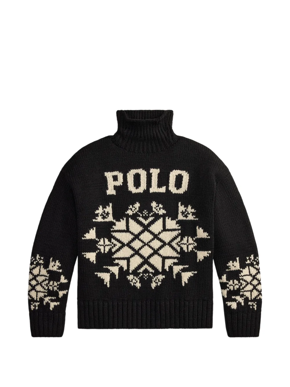 Polo Ralph Lauren Maglione in lana a collo alto - Nero