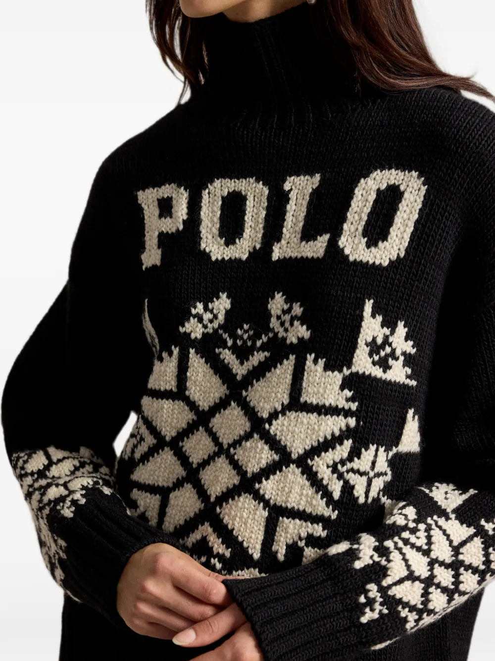 Polo Ralph Lauren Wollen coltrui Zwart