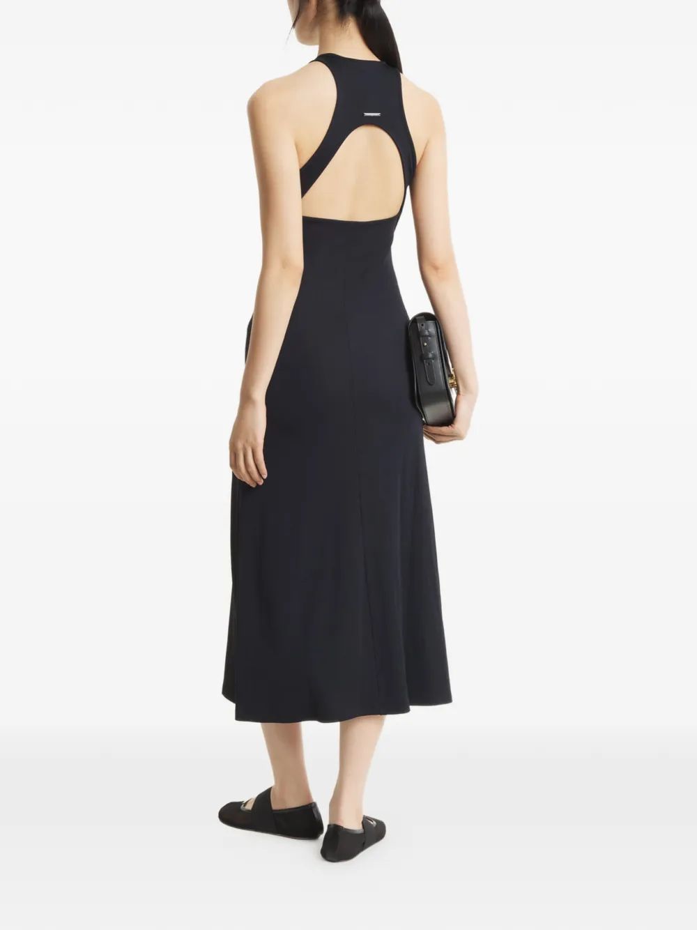 Maison Kitsuné Geribbelde jurk Zwart