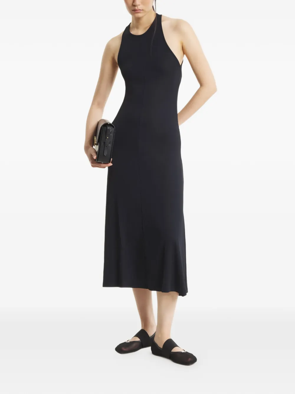 Maison Kitsuné Geribbelde jurk Zwart