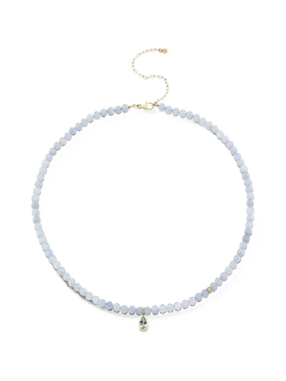 Sydney Evan Icon Halskette mit Aquamarin und Diamanten - Gold