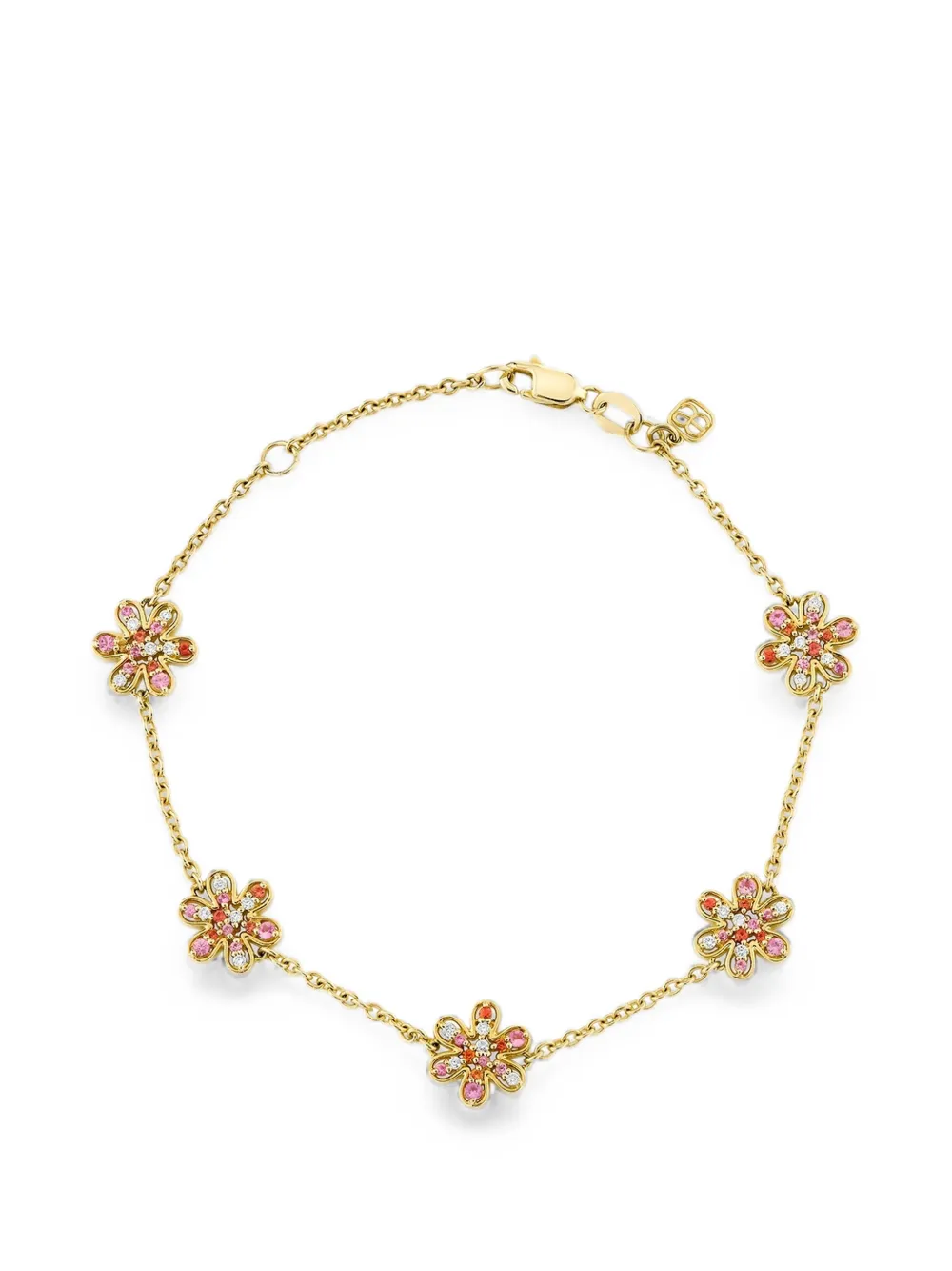 Sydney Evan Florales Armband mit Saphir und Diamanten - Gold