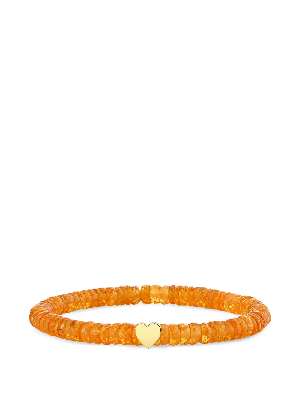 Sydney Evan Spessartite Heart Bracelet In Orange