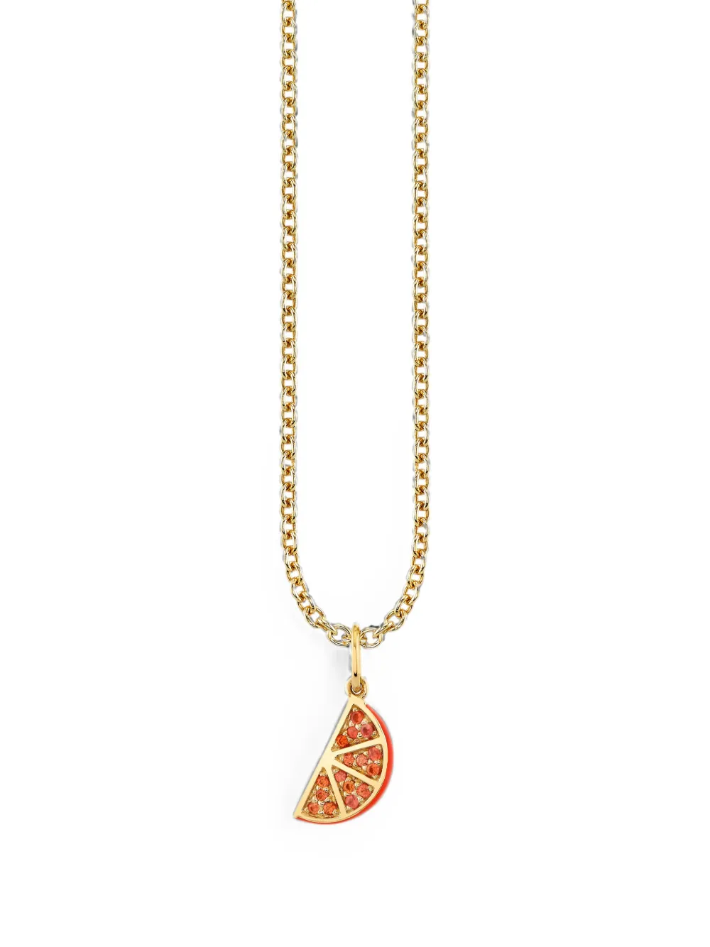 Sydney Evan Halskette mit Orangen-Saphir - Gold