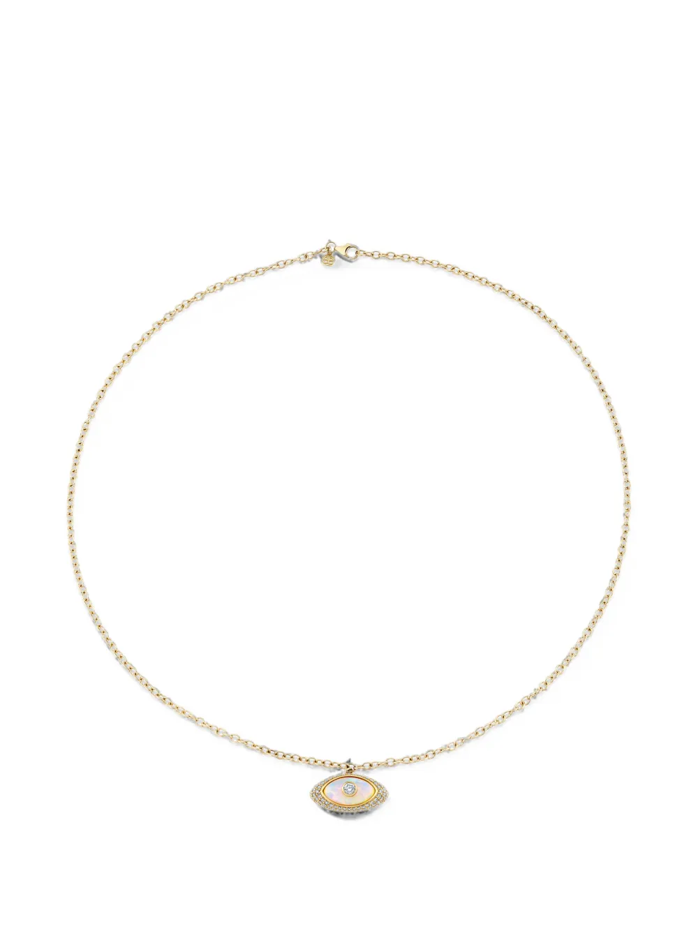 Sydney Evan Evil Eye Halskette mit Opal - Gold