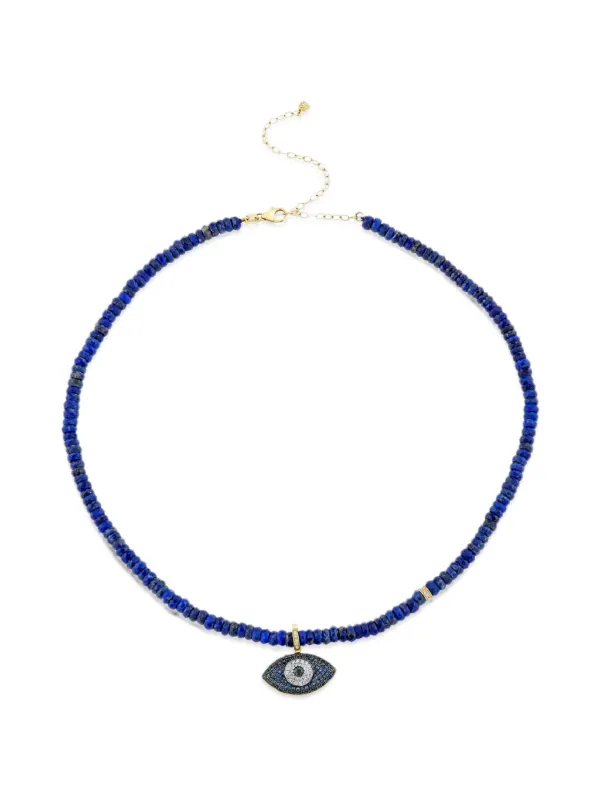 Sydney Evan Lapis Lazuli and Diamond Necklace in Blue