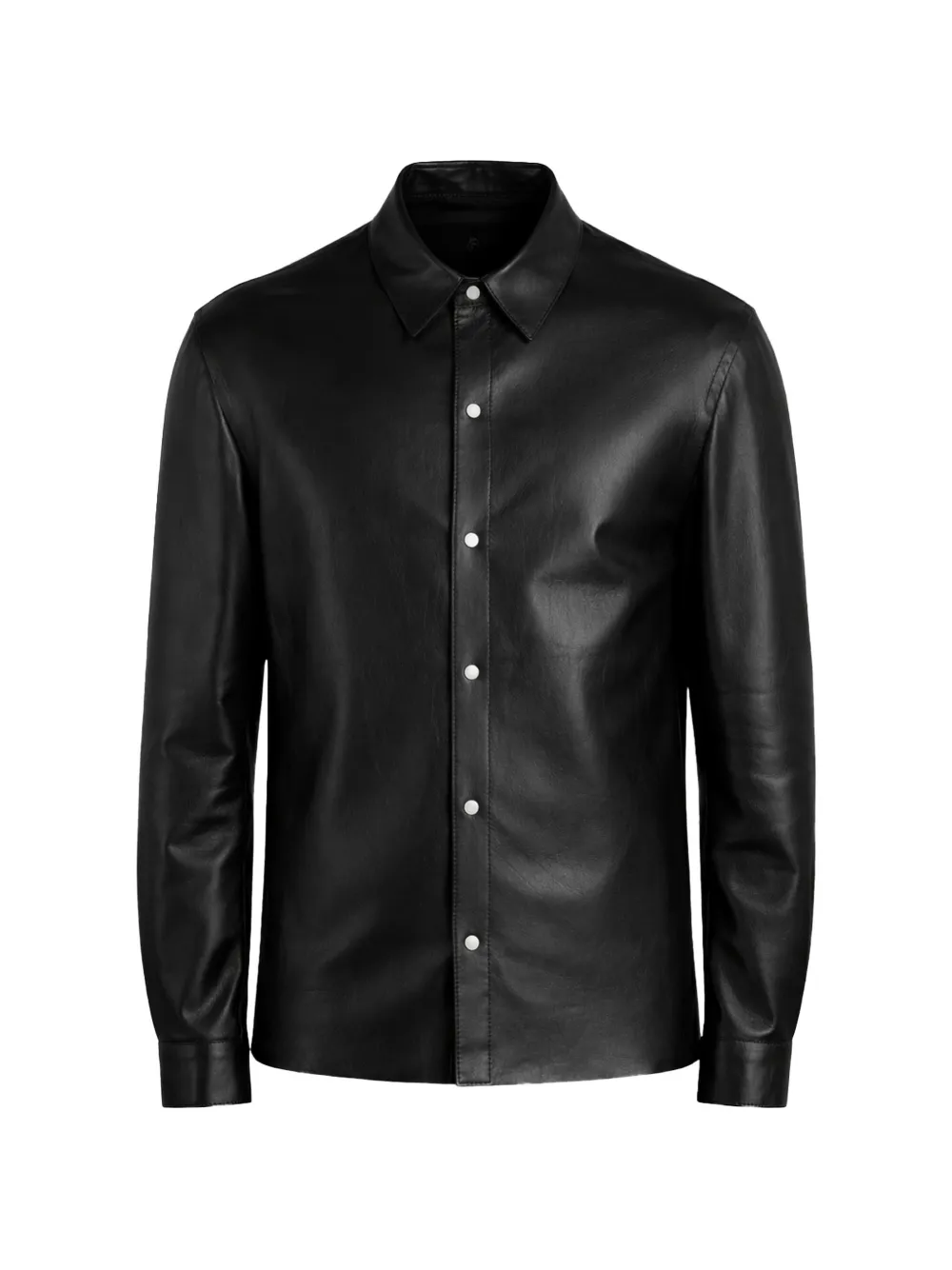 Salvatore Santoro press-stud leather jacket - Nero