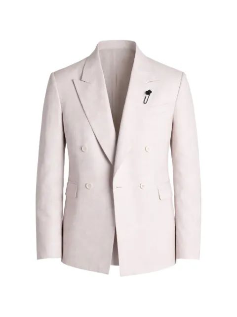 Lardini double-breasted peak-lapel blazer