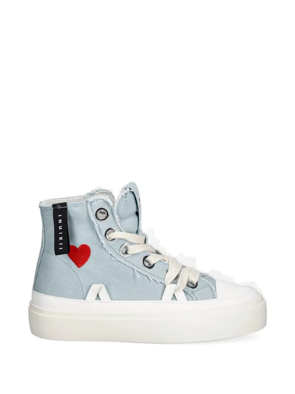 Inuikii distressed heart sneakers - Blu