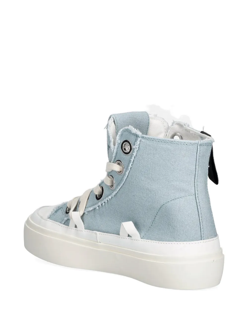 Inuikii Gerafelde sneakers met hart Blauw