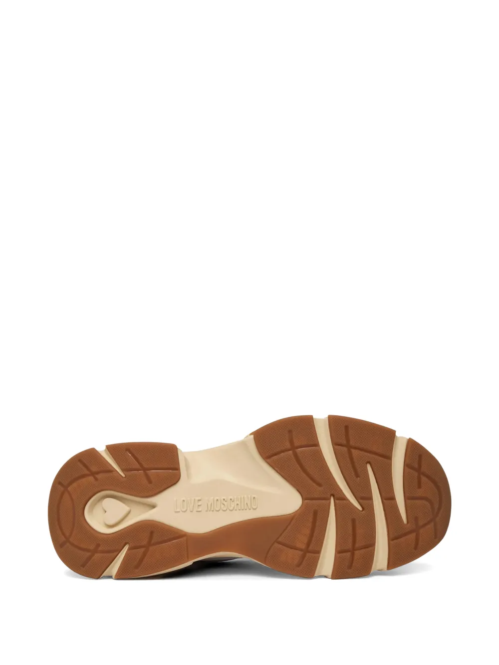 Love Moschino Sneakers met vlakken Beige