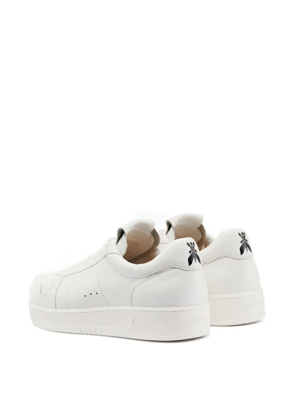 Patrizia Pepe Geperforeerde leren sneakers Wit