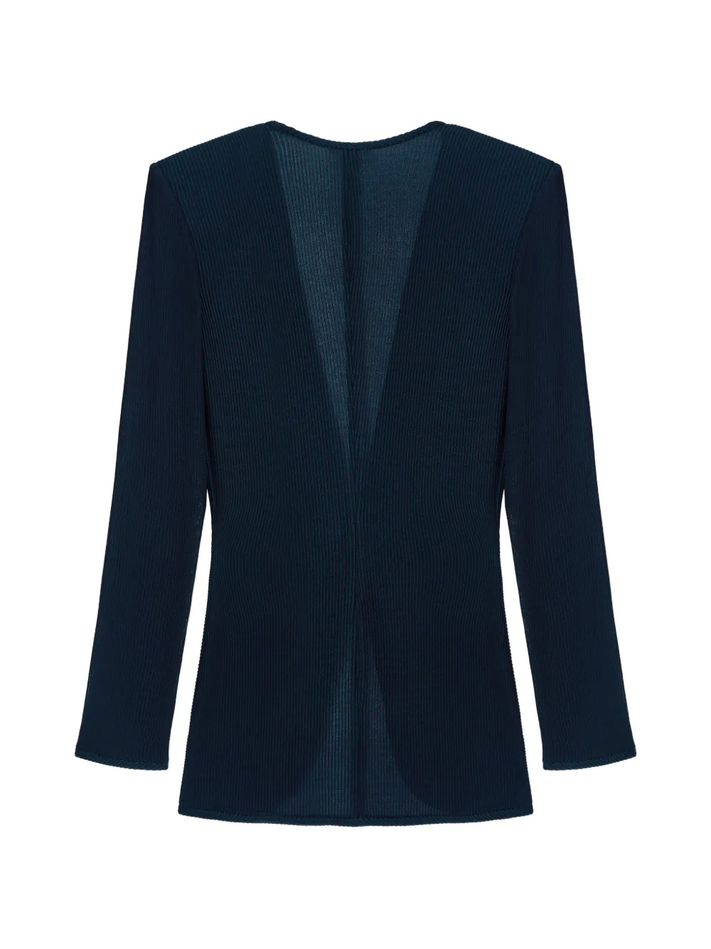 Giorgio Armani Geribbeld vest met geknoopt detail Blauw