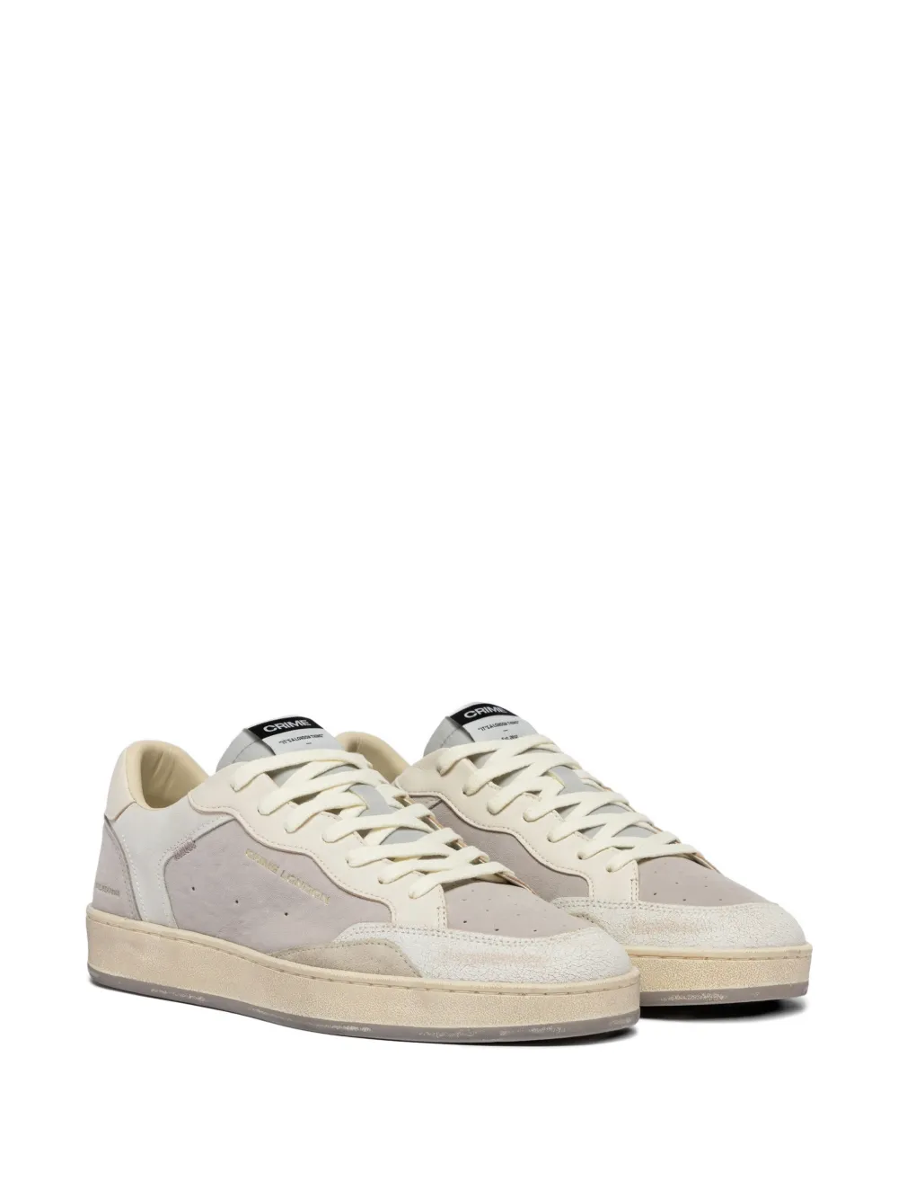 Crime London Chelsea panelled perforated sneakers Grijs