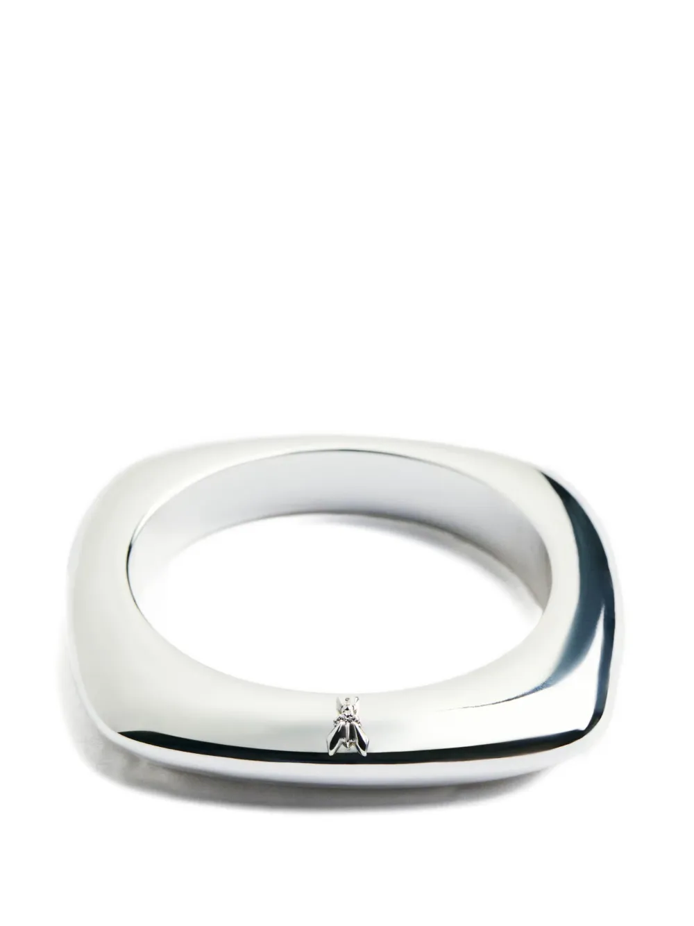 Patrizia Pepe Fly-motif square bangle - Argento