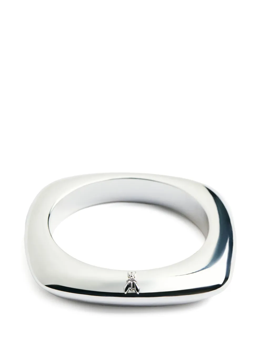 Patrizia Pepe Fly-motif square bangle - Argento