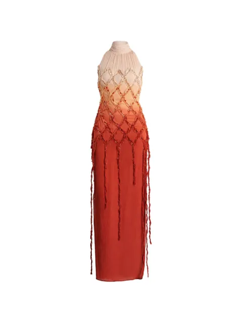 Blumarine beaded fringed dress