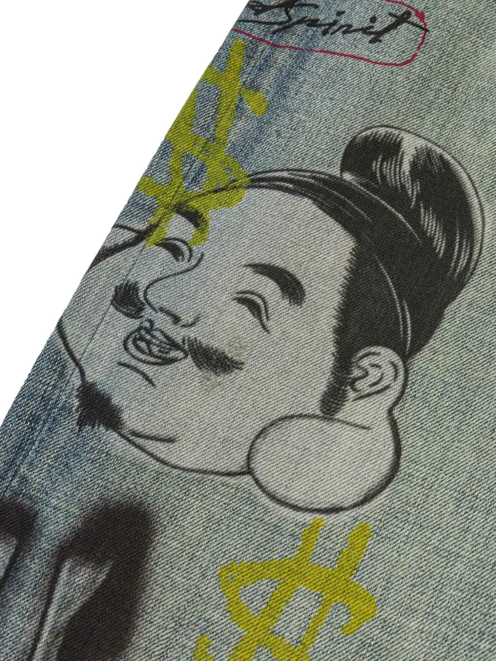 EVISU Jeans met grafische print Blauw