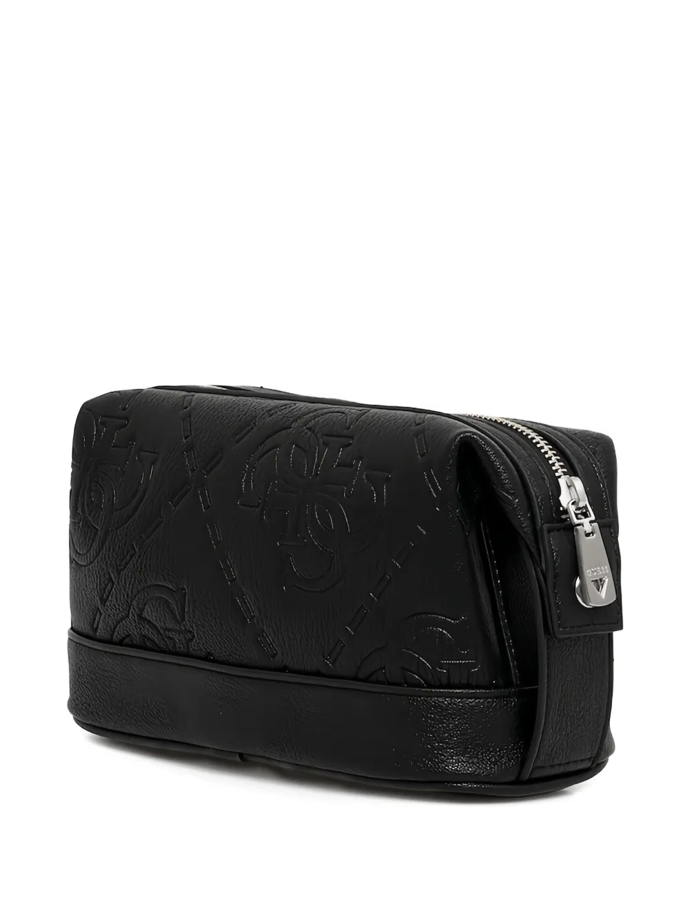 GUESS USA Boston 4G embossed wash bag - Nero