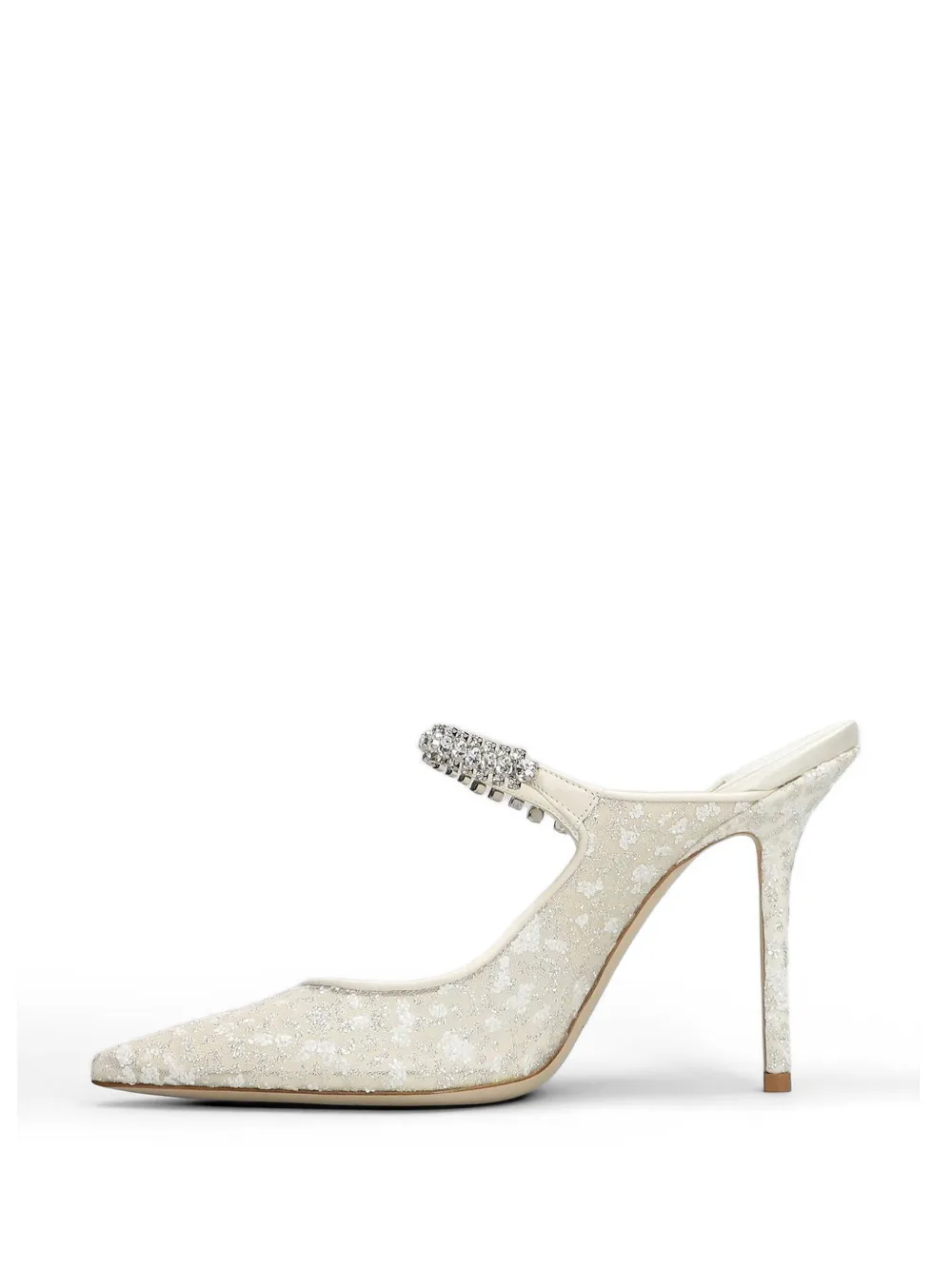 Jimmy Choo crystal-embellished heeled pumps Beige