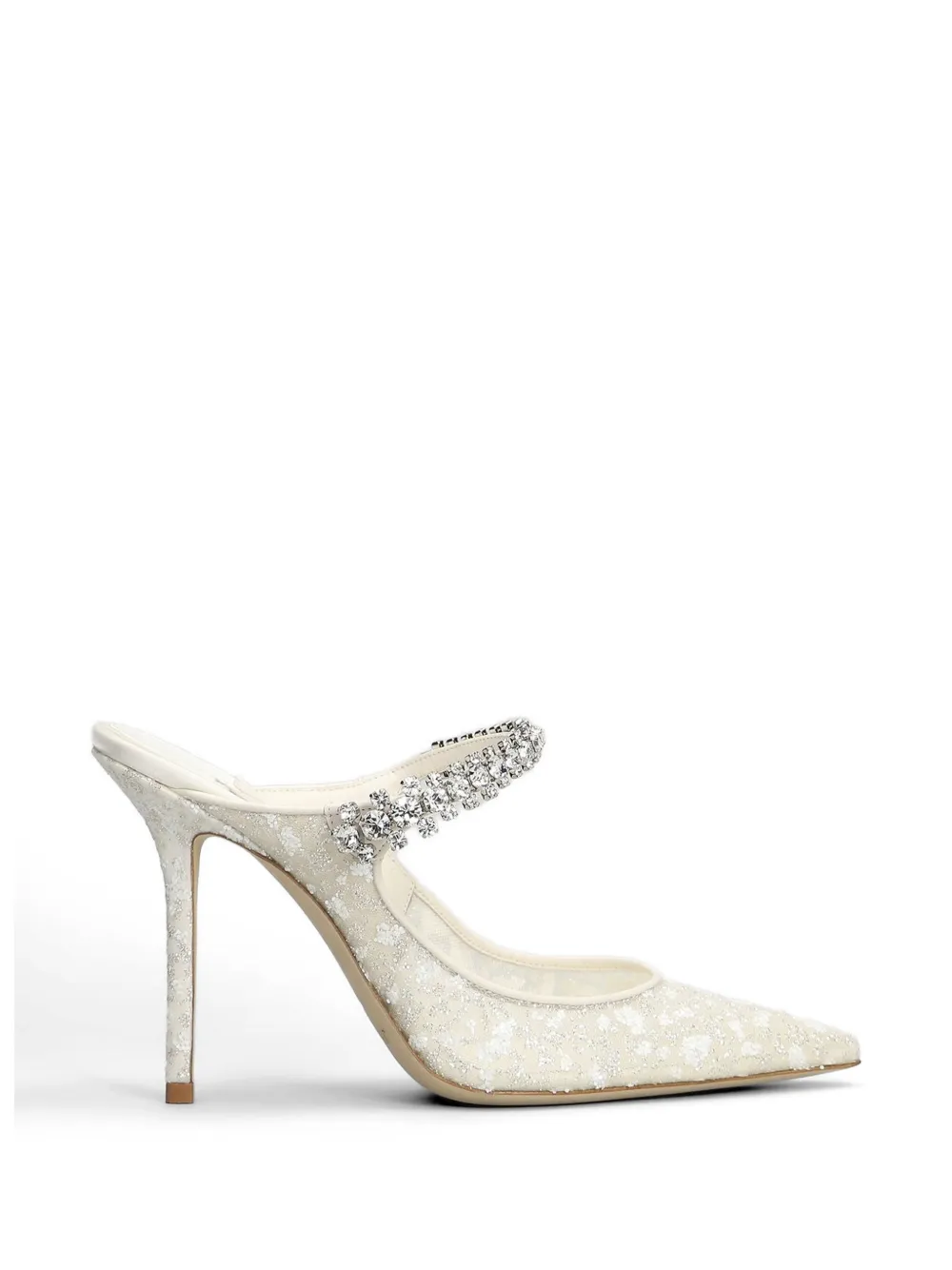 Jimmy Choo crystal-embellished heeled pumps - Neutrals