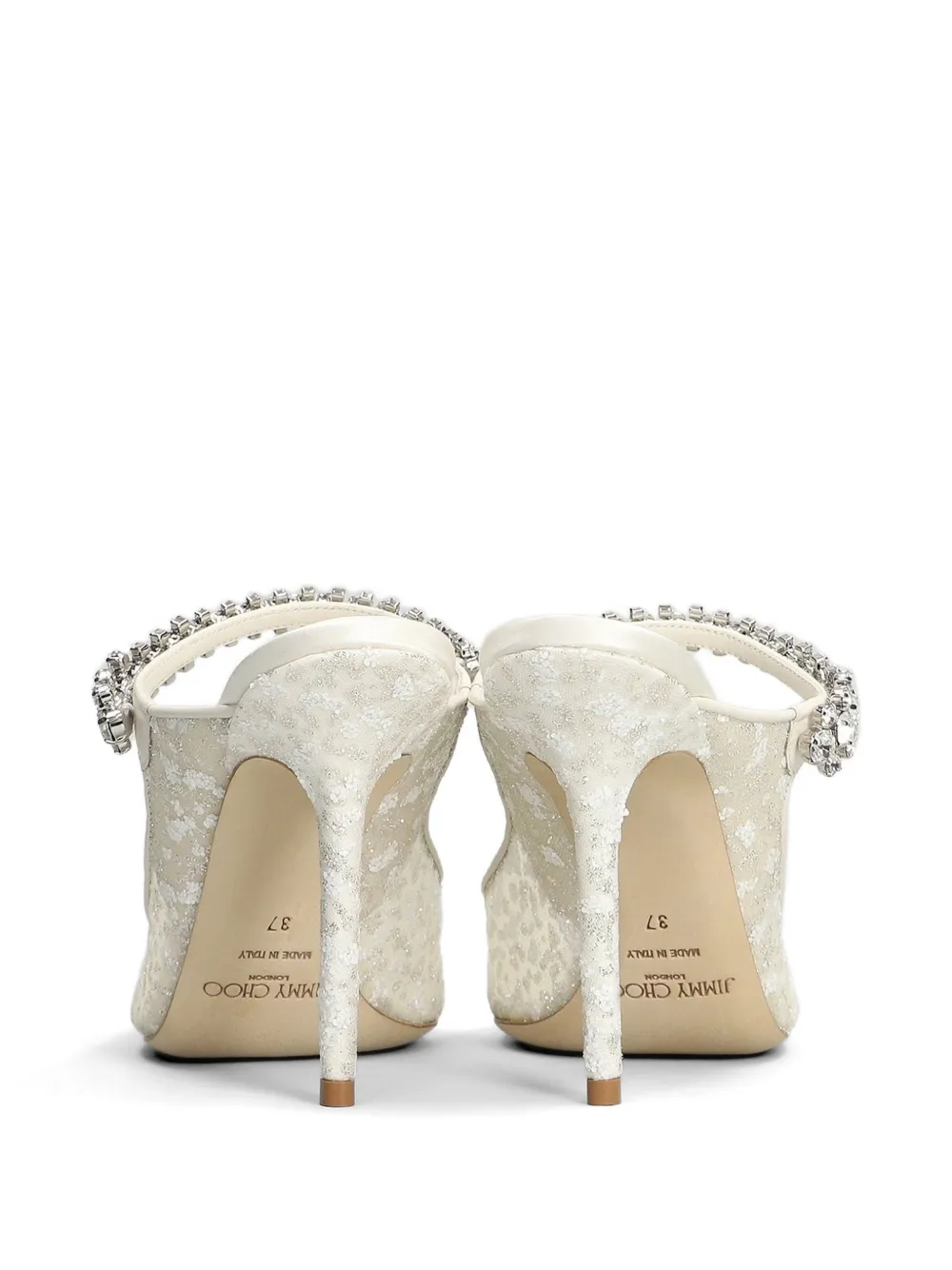 Jimmy Choo crystal-embellished heeled pumps Beige