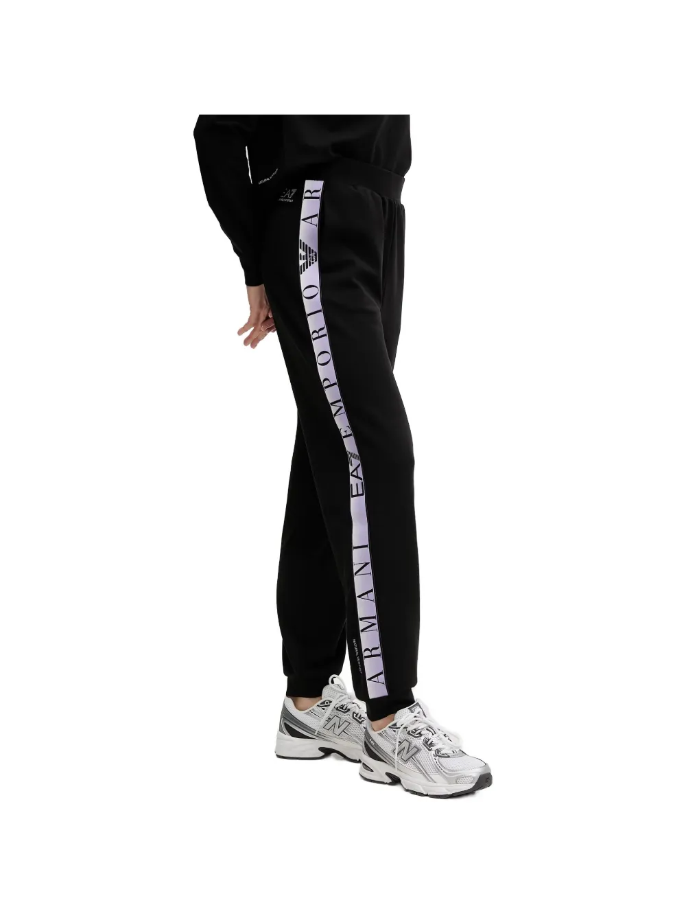 Ea7 Emporio Armani Jogginganzug mit Logo-Streifen - Schwarz