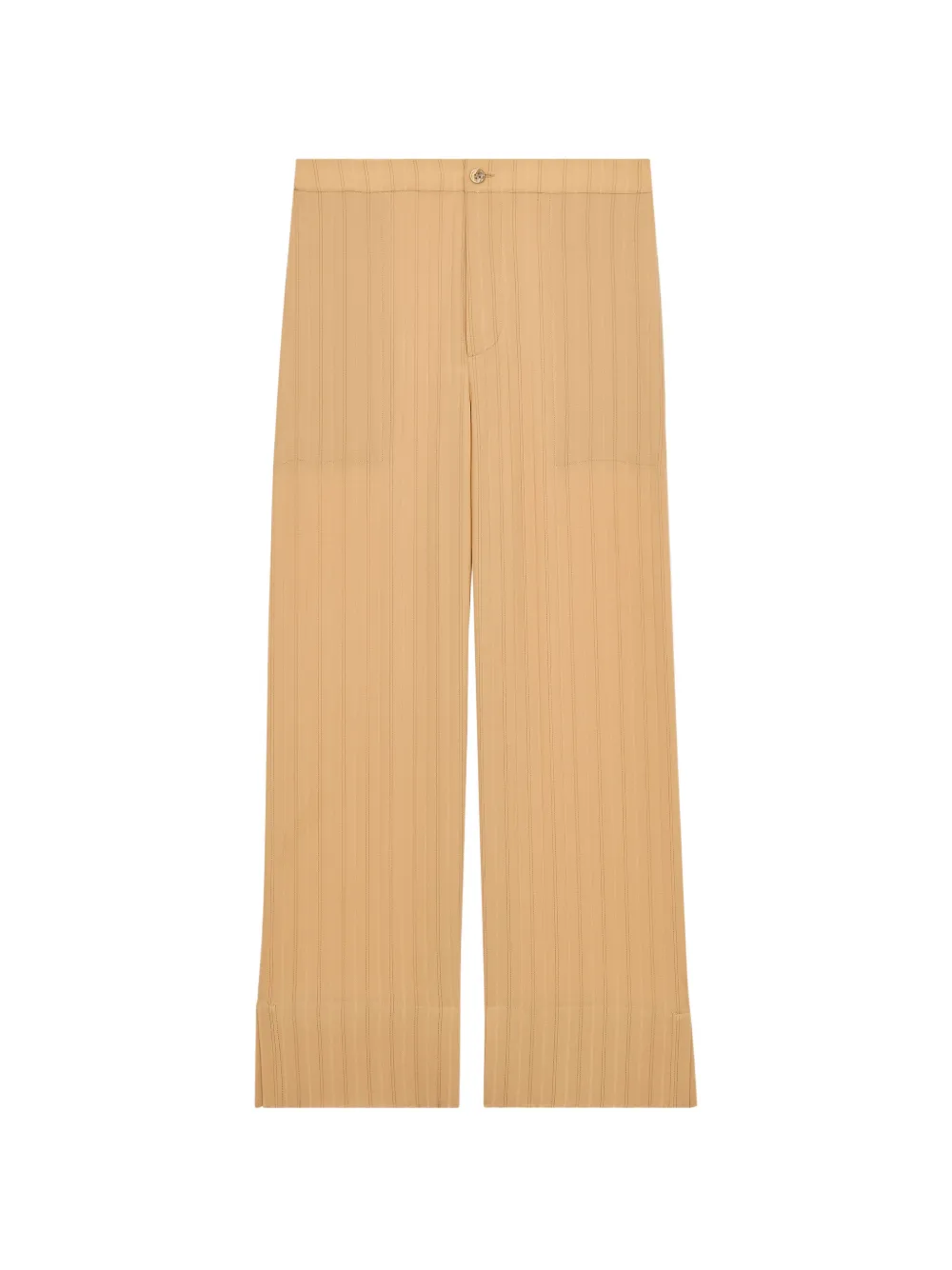 Saint Laurent pinstriped wide-leg trousers - Nude