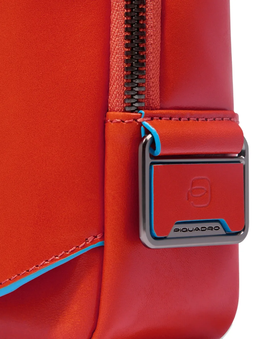 PIQUADRO Leren messengertas Rood