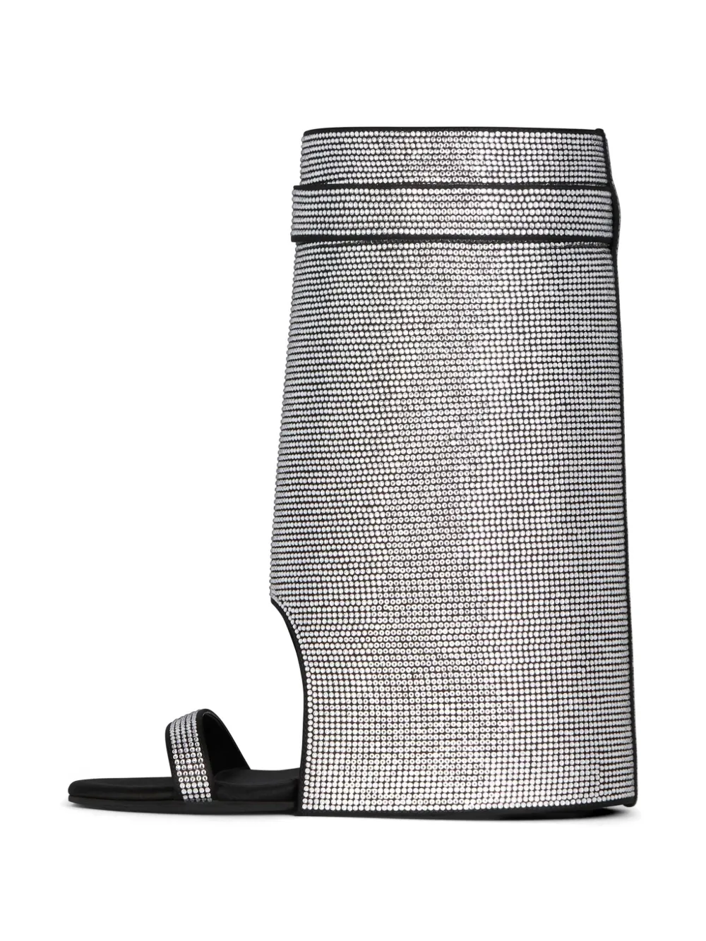 Givenchy Shark Lock crystal-embellished sandals Zilver