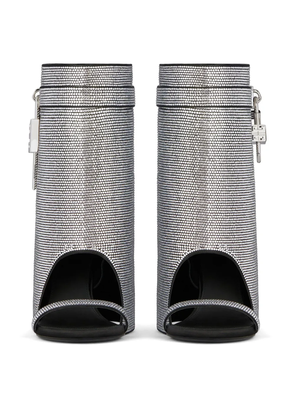 Givenchy Shark Lock crystal-embellished sandals Zilver