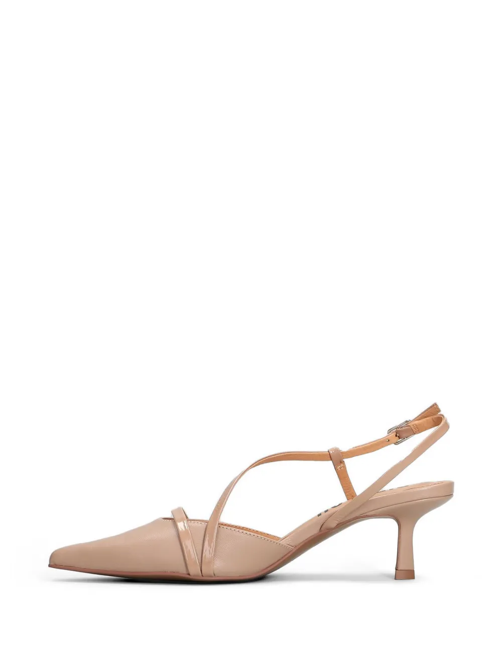 Bibi Lou Zire patent-finish slingback pumps Roze