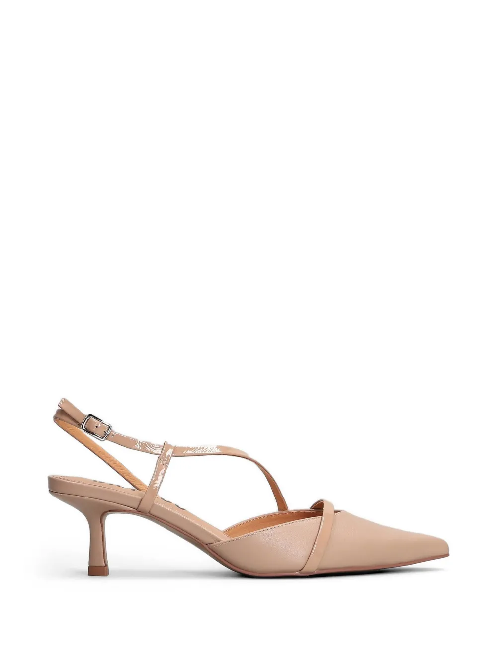 Bibi Lou Zire patent-finish slingback pumps Roze