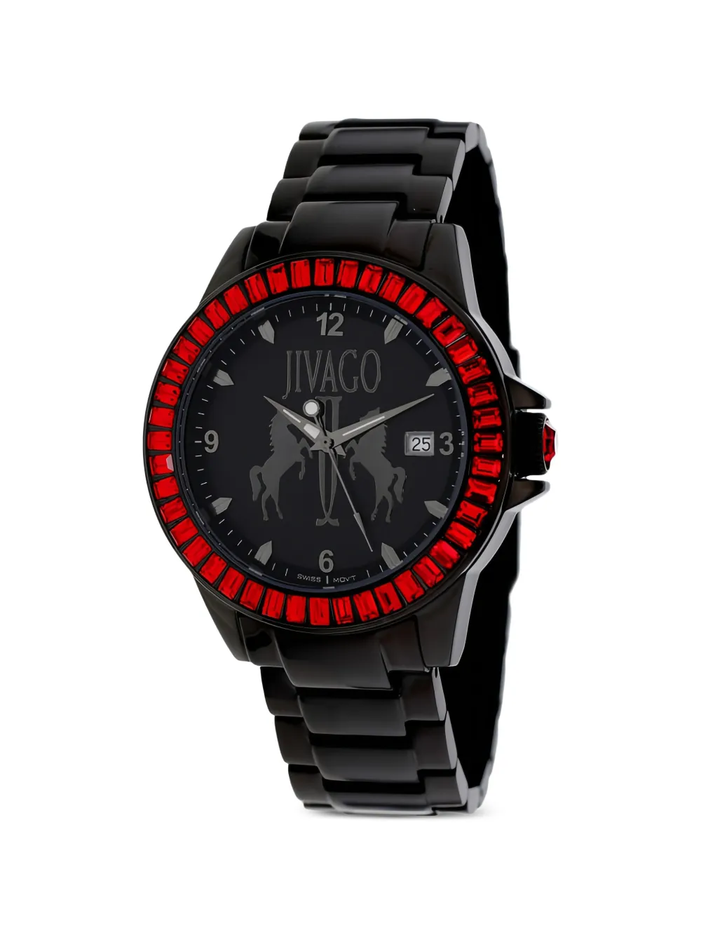 JIVAGO Folie crystal-embellished 42mm watch - Nero