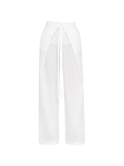 DARKPARK Stella gauze tie-front trousers