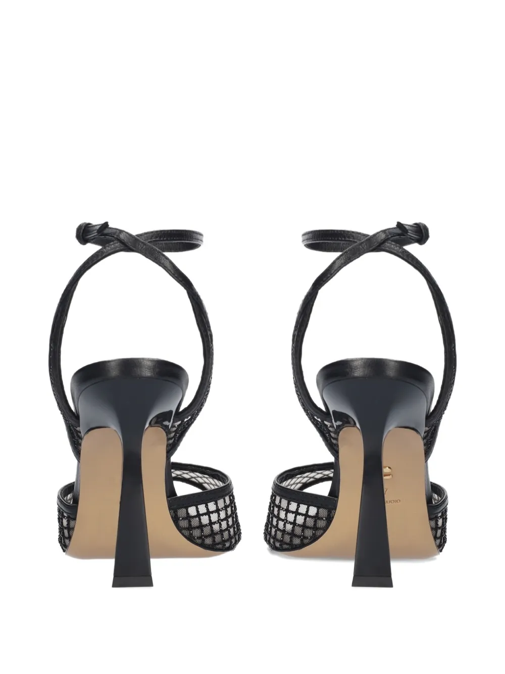 Lola Cruz Ruby mesh-panel sandals Zwart